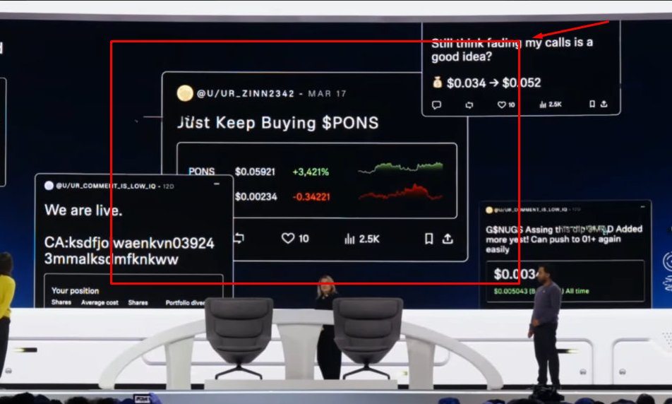 byTheGentleman's tweet photo. JUST BUY $PONS, LOL

Out Of All Tokens, They Picked $PONS. 

BRO. Robinhood just put $PONS on the GIANT screen at the HOOD Summit.

"Just Keep Buying $PONS"

They're literally using it in their Robinhood Social presentation, in front of the entire audience.

No, this isn't a listing announcement. But out of all the tokens they could've used to showcase their new product, they went with $PONS.

And we're still waiting for the actual ecosystem announcements.

What a fucking time to be holding this bag.