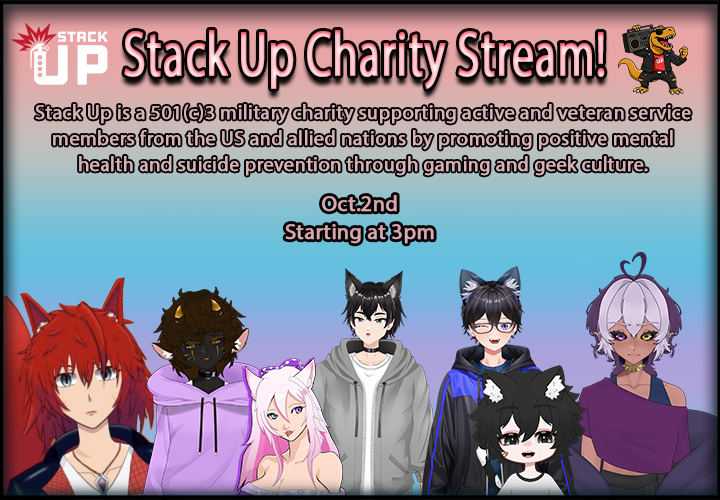 VAmissVT's tweet photo. VAmiss Charity Stream on Friday, October 2nd at 3pm EST!
We'll be raising money for a Charity called 'Stack Up' so make sure to stop by and make a donation, or just stop by in general in any of our streams! See y'all there!...
.
#vtubers #vtubergroup #vtuberstreamers #charity https://t.co/7SBJb1x42b