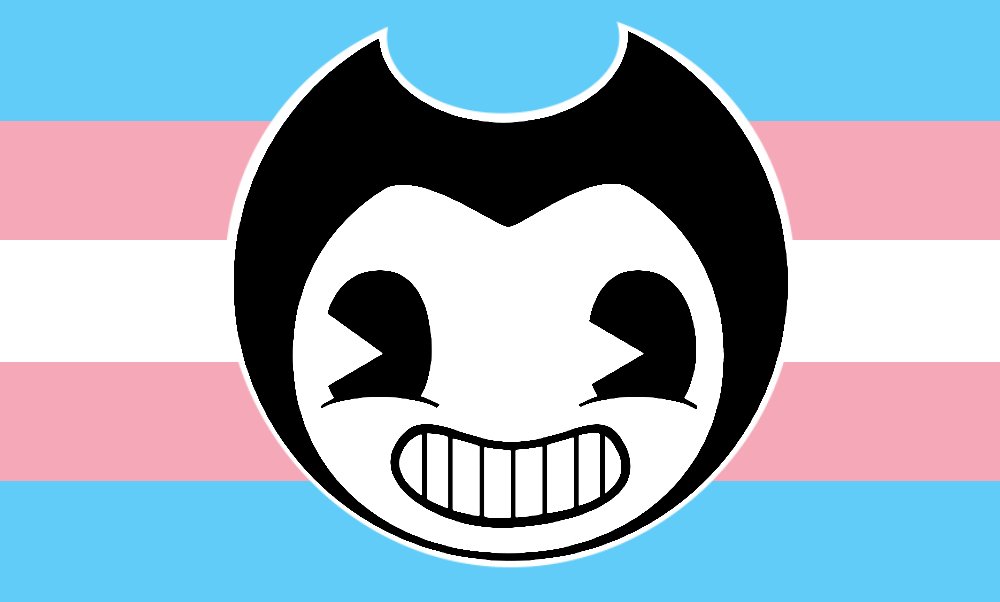 TheGearGameDev's tweet photo. trans flag for trans people who love bendy and the ink machine https://t.co/2yK3BbNSoG