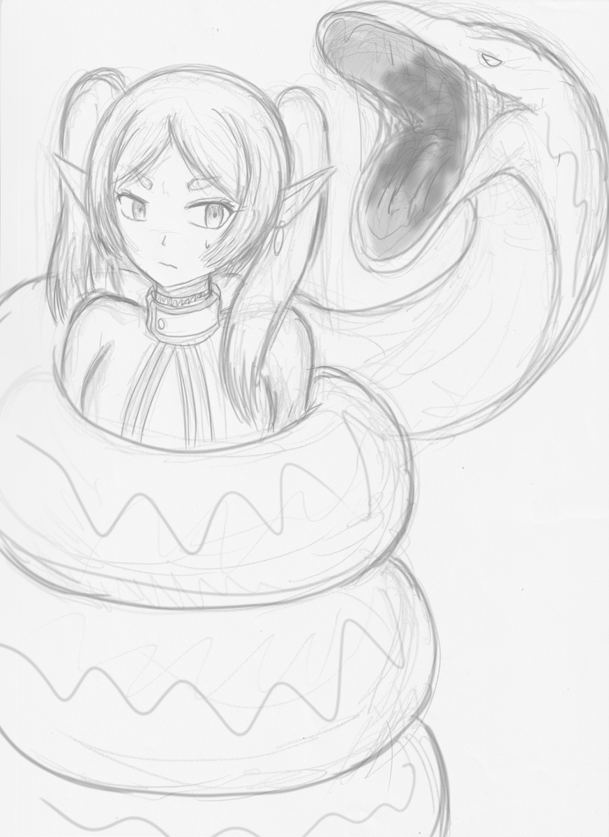 maliusfamily's tweet photo. なんとなく思いついて描いた蛇ネタ。 https://t.co/aTLKPZQYaI