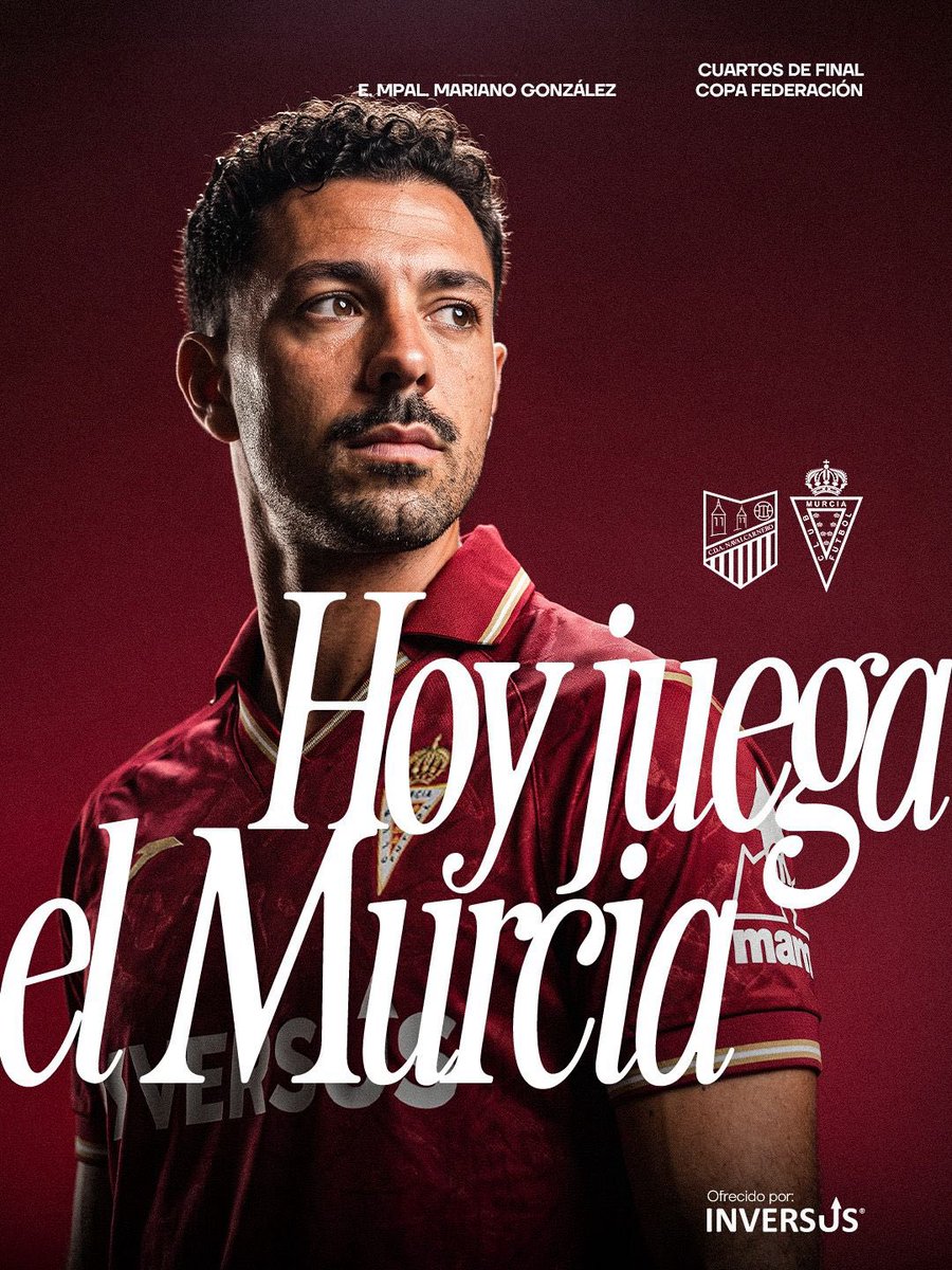 realmurciacfsad's tweet photo. 𝑯𝑶𝒀 𝑱𝑼𝑬𝑮𝑨 𝑬𝑳 𝑴𝑼𝑹𝑪𝑰𝑨

🆚 @CDANavalcarnero  
📅 Miércoles 30 de septiembre
⏰ 20:00 horas
🏆 Copa Federación – Cuartos de final
🏟️ Estadio Mpal. Mariano González 

#NavalcarneroRealMurcia | #CopaFederación https://t.co/YvPC4P7U41