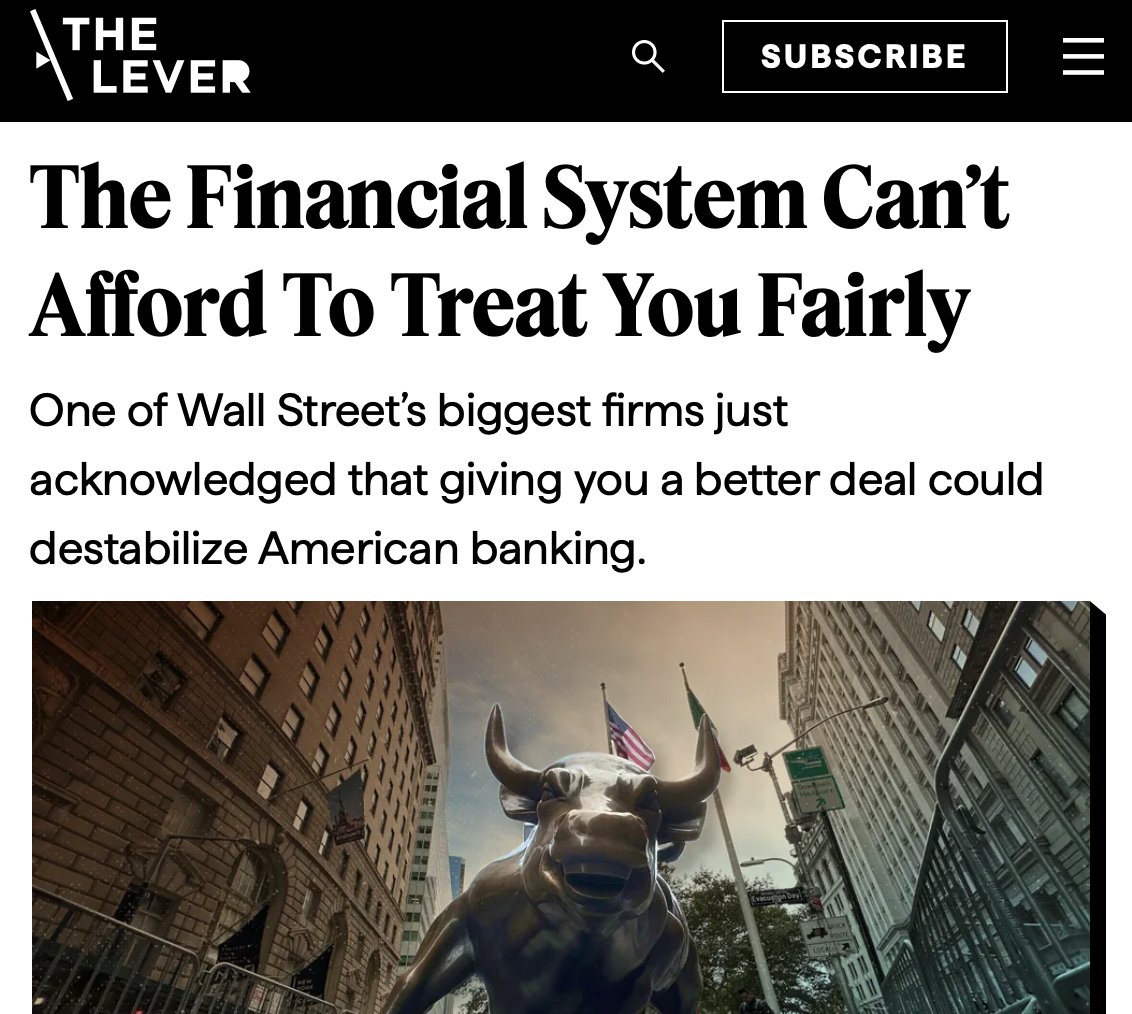 davidsirota's tweet photo. You put your money in a savings account &amp; get paid 0.37% interest, according to FDIC data.

The bank can then put your cash at the Fed &amp; get paid 4%.

Bank lobbyists have blocked the bill to let you cut out the middle man &amp; put your cash at the Fed.

This is called "capitalism." https://t.co/acEPgxvf87