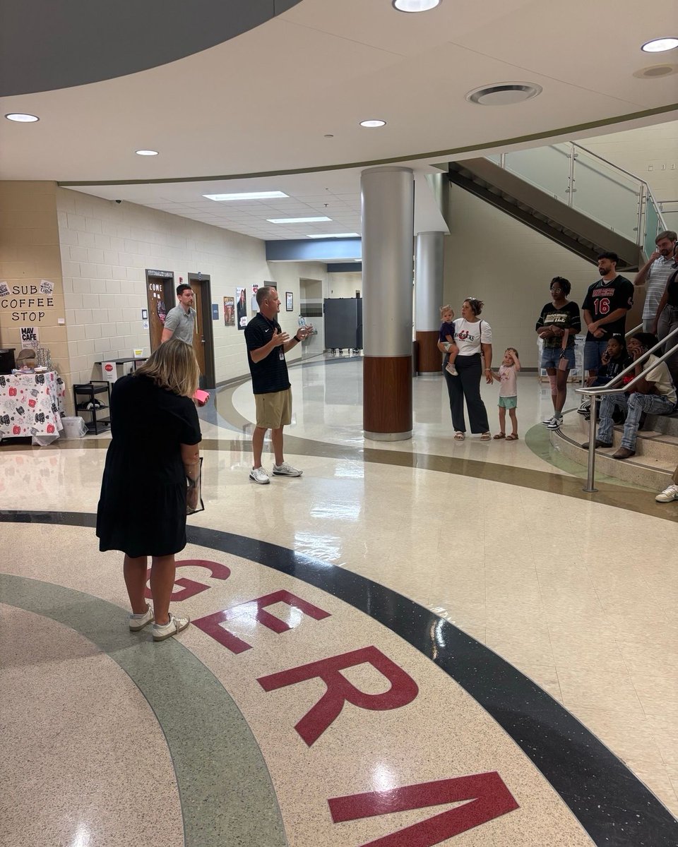 booster_mavs's tweet photo. Mavs Booster Club recognized Germantown High School Class of 2016 alumni during the homecoming game last week. Mr. Zumbro, Mr. Brownlee, Dr. Lollar, Mrs. Cox, and Mrs. Combes provided a tour of the campus to see facility changes since they graduated 10 years ago! https://t.co/Qr899tMkKI