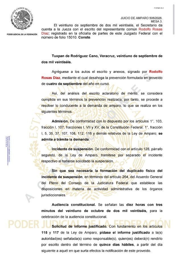 AlvarezMaynez's tweet photo. 🚨 Logramos una SUSPENSIÓN provisional para proteger a 2 mil pescadores de los derrames de Pemex en el Golfo de México 🚨

El Juzgado Octavo de Distrito en Veracruz admitió el amparo a cooperativas pesqueras de Tamiahua por las omisiones de autoridades federales en marzo de 2026. https://t.co/f78Fjp0x4a