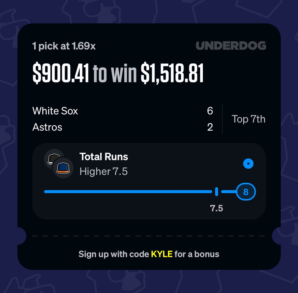 YourFriendKyle_'s tweet photo. 🎈$50 GIVEAWAY TO A RANDOM PERSON WHO RETWEETS THIS 🎈

WE'RE ALL THE WAY FUCKING BACK FOR MLB POSTSEASON BABY.

Code YFK for a first time deposit match up to $1,000 in bonus cash!

https://t.co/IwUpVmUqTl

DM ME FOR ACCESS TO THE DISCORD FOR EVERY PLAY EVERY DAY. https://t.co/1IxPDySE0b