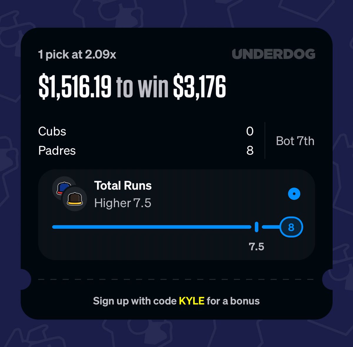 YourFriendKyle_'s tweet photo. 🎈$50 GIVEAWAY TO A RANDOM PERSON WHO RETWEETS THIS 🎈

WE'RE ALL THE WAY FUCKING BACK FOR MLB POSTSEASON BABY.

Code YFK for a first time deposit match up to $1,000 in bonus cash!

https://t.co/IwUpVmUqTl

DM ME FOR ACCESS TO THE DISCORD FOR EVERY PLAY EVERY DAY. https://t.co/1IxPDySE0b