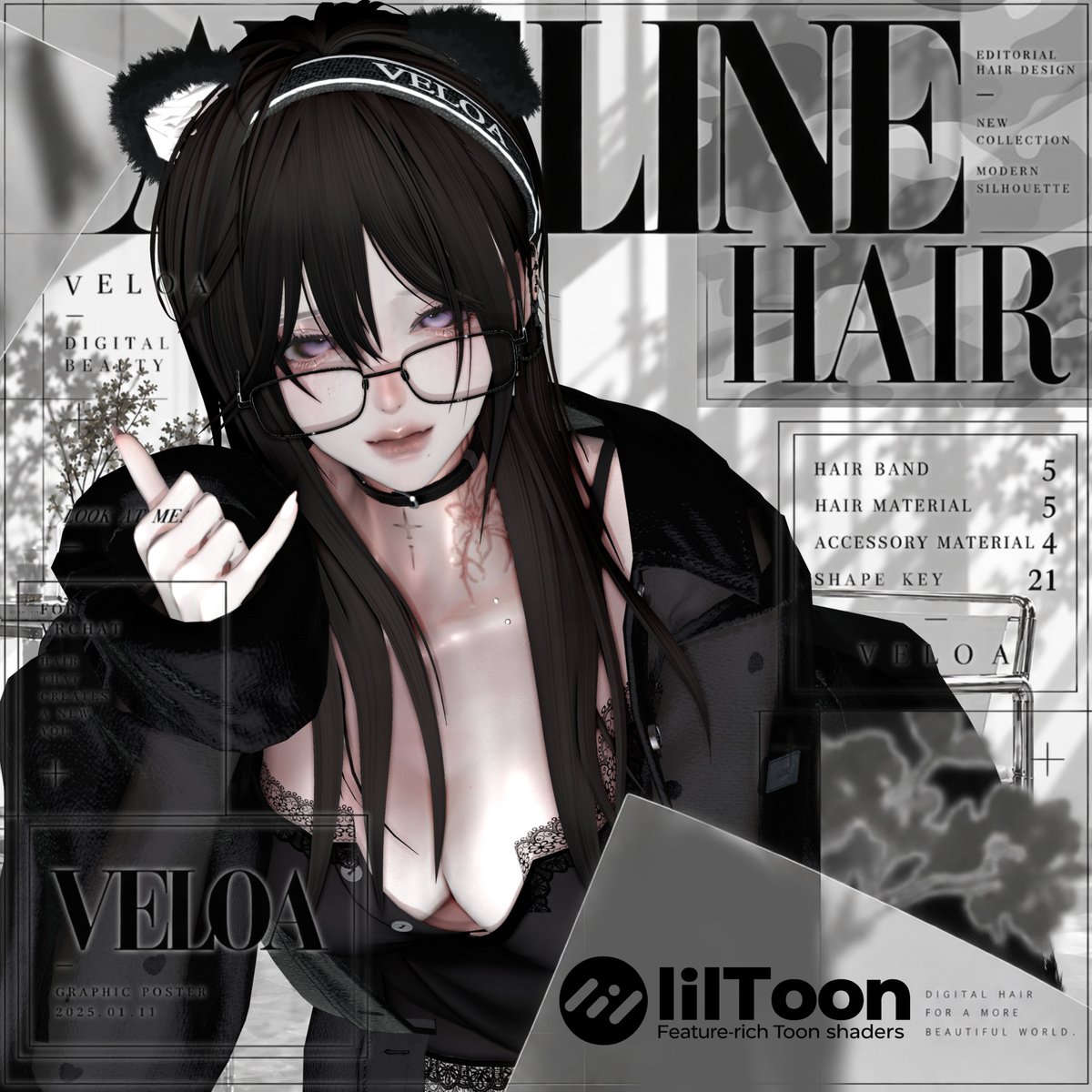 Veloa_VRchat's tweet photo. Aveline Hair — NOW ON SALE
本日より販売開始しました。 ぜひチェックしてみてください!
商品ページ→https://t.co/VwYcQK706K
#VRChat #VELOA https://t.co/PNt8qZT2sL