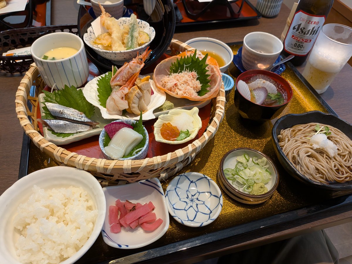ssadk_c's tweet photo. お昼ごはんは高野口の和食麺処サガミで北海道味めぐり膳

今日は運転手なんでノンアルコールビール https://t.co/qCKuxkilT9