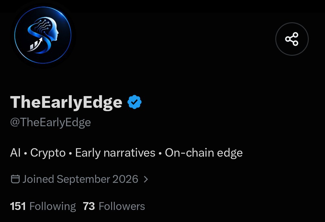 TheEarlyEdge's tweet photo. Can i hit 100 today? 👀

If you’re building in AI, tech, marketing/growth, Web3/crypto, or just building in public, drop a follow.

Always happy to connect with fellow builders! https://t.co/yCrXuAe570