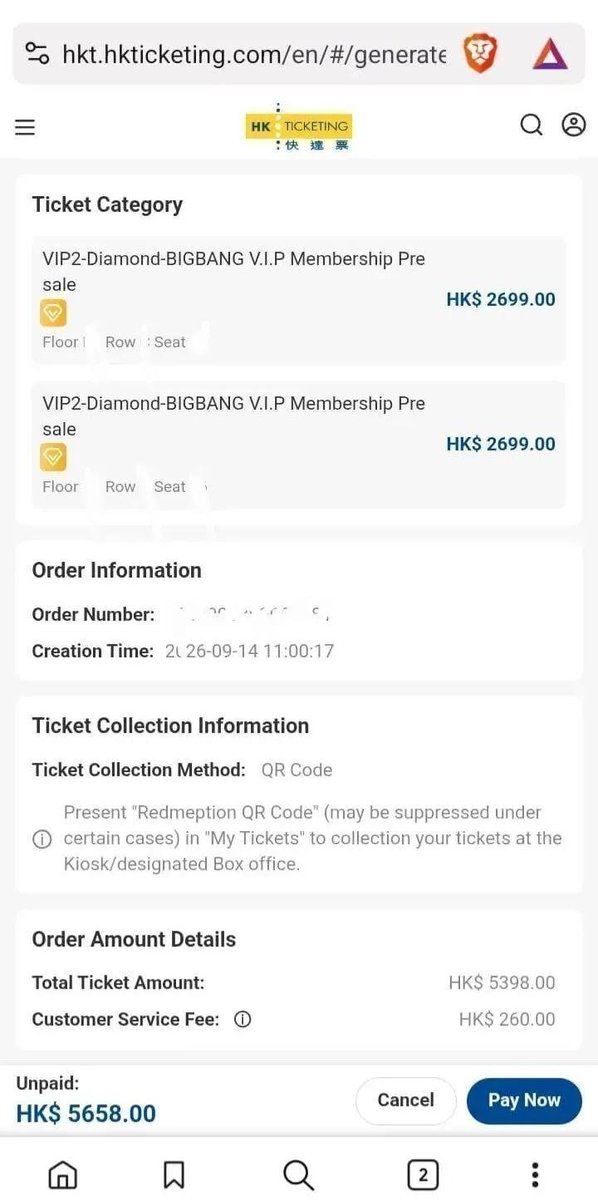 leah_sy09's tweet photo. BIGBANG Hong Kong VIP Tickets for Sale!

BIGBANG 2026–2027 WORLD TOUR [XX : COSMOS] 🇭🇰

📍 Kai Tak Sports Park, Hong Kong
📅 November 13–15

🎫 2 VIP tickets
🎫 2 Regular tickets

Serious buyers only 🔥

#BIGBANG #빅뱅 #BIGBANGinHK #COSMOS_WORLD_TOUR_IN_HONGKONG #BIGBANG_IS_BACK. https://t.co/3iJM57i6wX