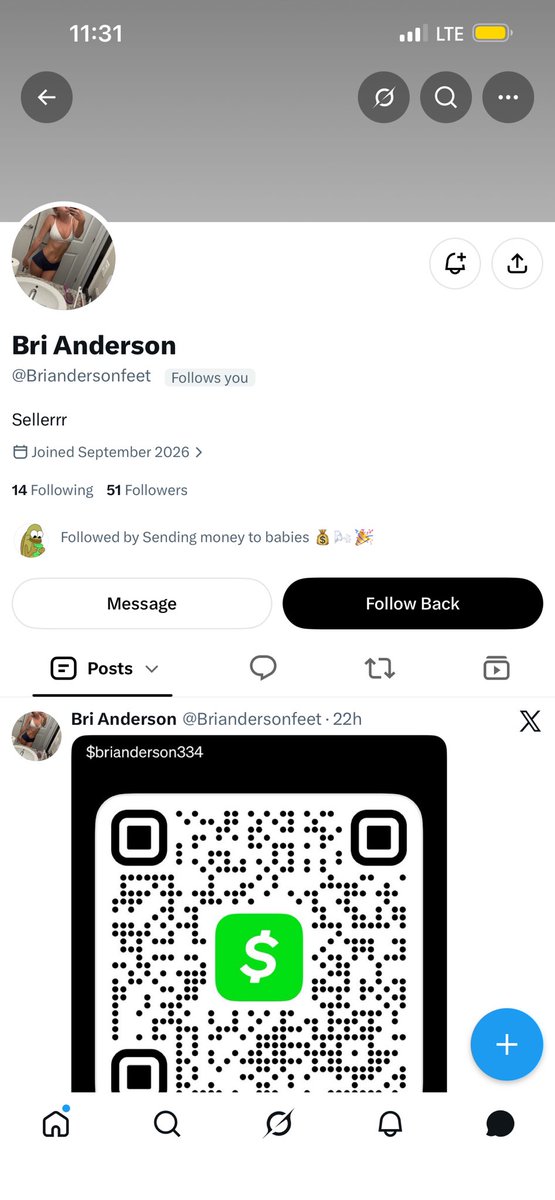 payfindom7's tweet photo. @Briandersonfeet scammer guys stay clear from her https://t.co/rpxPinCq9u