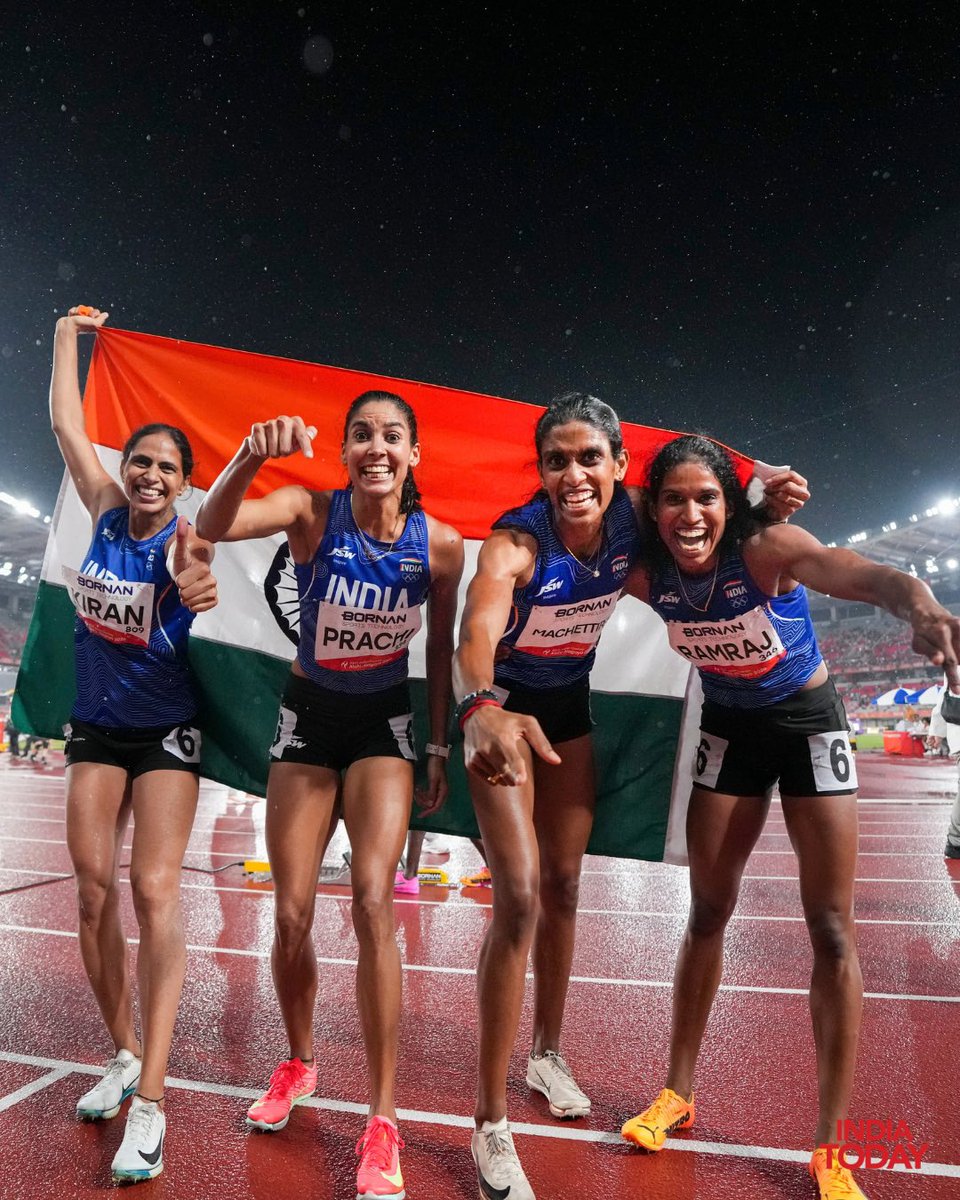 Keerthana4VNR's tweet photo. Heartiest congratulations to our champions at the Asian Games!

A special salute to Tamil Nadu’s Vithya Ramraj and her teammates Kiran Pahal, M.R. Poovamma and Prachi Choudhary for their spectacular Gold in the women’s 4x400m relay.

Congratulations also to Vithya on her Silver in the mixed 4x400m relay and her record breaking Bronze in the 400m hurdles, and to all our Tamil Nadu athletes who have brought glory to the State and the nation.

My warmest congratulations to every Indian medallist from across the country. Every medal is a story of hard work, sacrifice and perseverance. You have made India proud and inspired millions of young Indians to dream bigger.