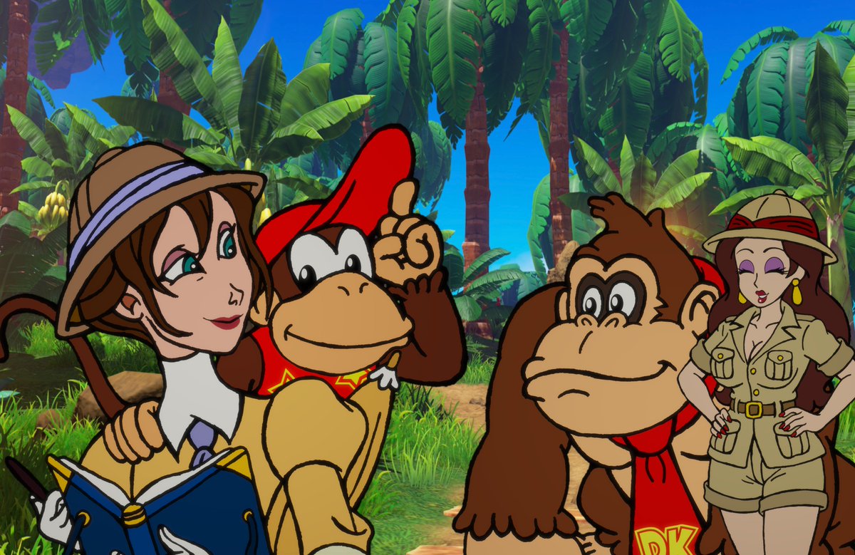 dcb2art's tweet photo. Pauline and Jane

#SuperMario #SuperMarioBros #Mario #DonkeyKong #DonkeyKongBananza #Pauline  #Nintendo #NintendoSwitch #NintendoSwitch2 #Disney #Tarzan #Jane #JaneTarzan #JanePorter https://t.co/H8eIuvkS8a
