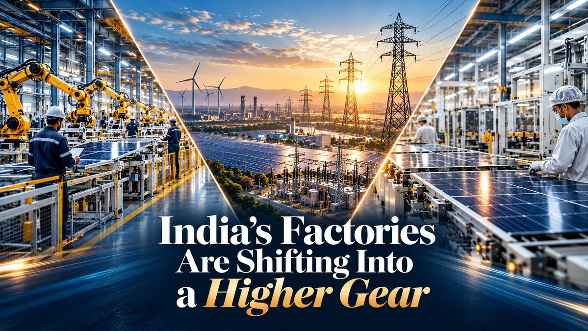 TheVineetMittal's tweet photo. India’s industrial story is entering a new chapter.

The latest momentum in manufacturing is more than a strong month. It reflects a deeper shift in how India is building, producing and powering its growth.

The opportunity now is to ensure our energy and industrial ecosystem grows with the same ambition.

The factories are shifting into a higher gear. The question is how far we can take this momentum.

Read My Article: India’s Factories Are Shifting Into a Higher Gear
https://t.co/l09RsGXtbt

@avaadagroup @AvaadaElectro

India, Manufacturing, Industrial Growth, Factories, Energy Transition, Renewable Energy, Clean Energy, Avaada Always Clean Always On, Avaada Group, Avaada Electro