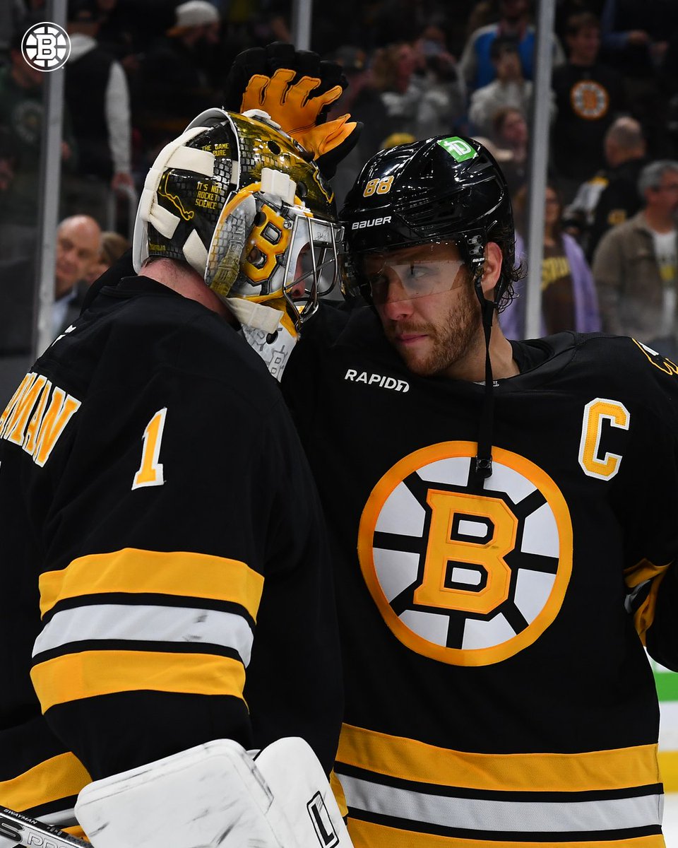 NHLBruins's tweet photo. First win as the Cap ✔️ https://t.co/Ch8cCTztVQ