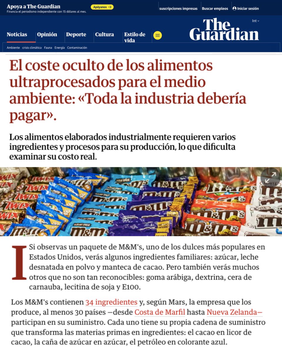 NutriCOI's tweet photo. Los productos ultraprocesados no solo afectan la salud, también están destruyendo el planeta 😢

Su fabricación implica altos niveles de energía, transporte y empaques que dejan una huella ambiental enorme

📌 Nota completa en: https://t.co/LRcVmqLwQF

#SaludPlanetaria #chatarra https://t.co/GSrYF1ucYd