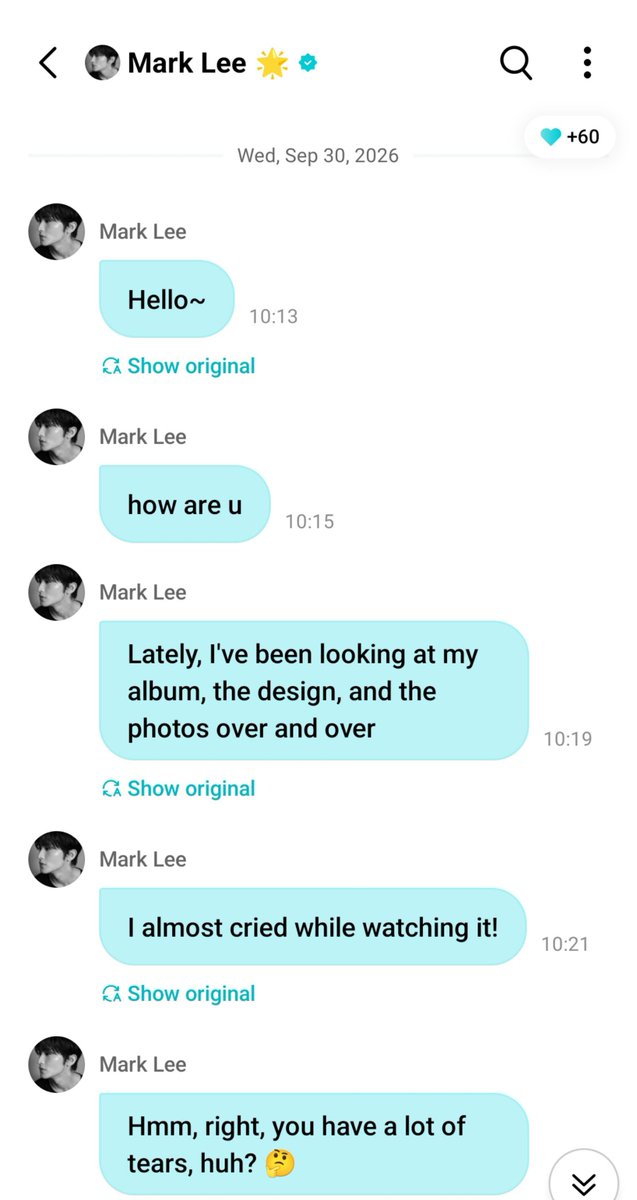 markyuppi's tweet photo. mark weverse dm update 

mark weverse dm update 

“hello~”
“ how are u”
“lately, i've been looking at the inner booklet design and photos for my new album over and over.”
"i almost cried while watching it”
“hmm, i guess mark lee does cry quite a lot 🤔”
“actually, quite a lot.”
“but i think the album photos came out really well 🥹”
“🫣”
“ah, i can’t spoil anything though”
“ahh i almost did it”
“ i’ll try giving spoilers for the album after the next one… i think i’m still a little too timid right now.”

MARK LEE 🥹😭