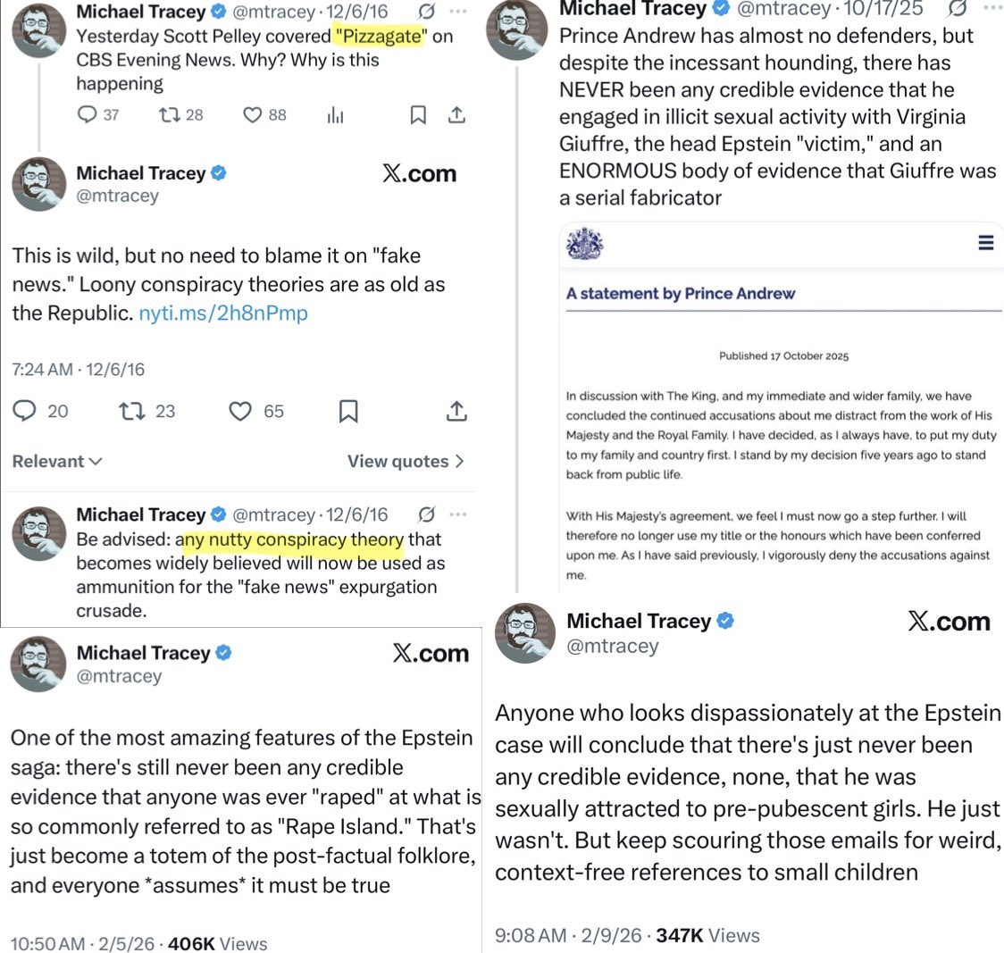 NathanJugan17's tweet photo. The same Michael Tracey who defends pedophiles from James Alefantis to Jeffrey Epstein is now defending Cornell and its rapists, even going as far as to dox the victims. Michael Tracey is part of the problem in the world because anyone defending rapists are equally guilty as the predators themselves. We as a society need to come together and be a voice for the souls who have been harmed by abusers. Regardless of our beliefs, we need to stand up for our fellow humans because no one is above or below each other. Having compassion for the victims in addition to the courage to call out the perpetrators are two things that cost $0.00 for us all to have. We the people have the power together by uniting instead of allowing partisan politics and religion to keep us divided. Topics such as the genocide in Gaza and pedophile and rape networks should bring us all together as a collective humanity. United we the people must stand ✊☮️ together against the rampant horrors committed in society. United we are strong, divided we fall