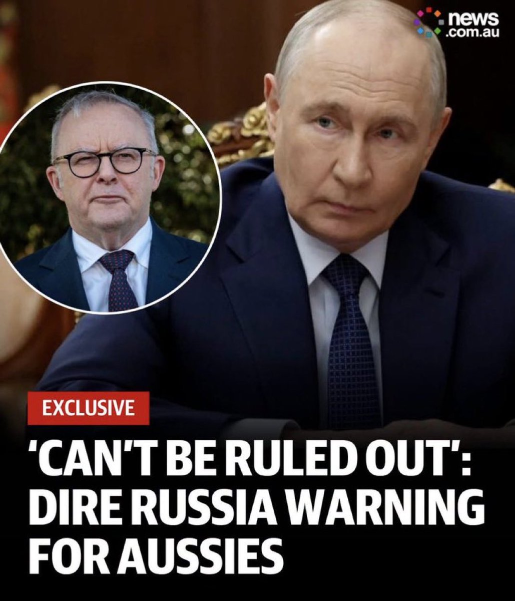 BenjaminBlca's tweet photo. WAR PROPAGANDA REACHES AUSTRALIA ☠️

Senior Australian Strategic Policy Institute (ASPI) Chris Taylor has said that Labor’s military &amp; financial support for Ukraine has made Australia a target for Moscow. https://t.co/hTuHu2NXoD