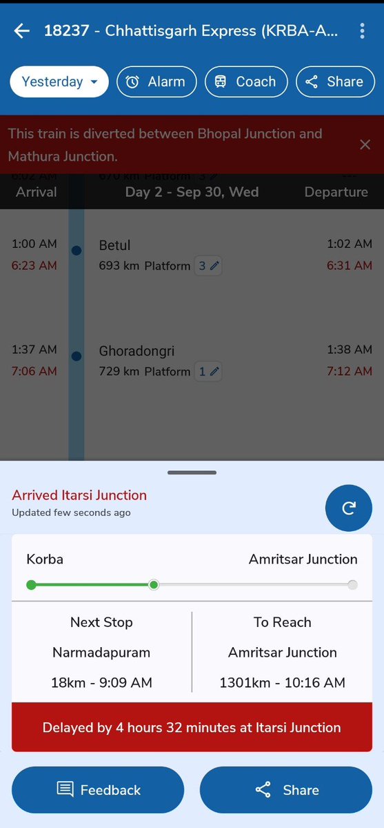 KamalDhankar's tweet photo. Aisa q hota hai indian railways me
Koi bhi train 4-5 ghante late ho jata hai fir bhi kisi ko fark ni padta.
@railcomplaint @RailMinIndia @RailwaySeva @serailwaykol @GMWCR 
Mera train no 18237 (Chhattisgarh Express) pnr - 6508165706
Mujhe apna full refund chahiye late hone ka. https://t.co/w6Oee5yweA