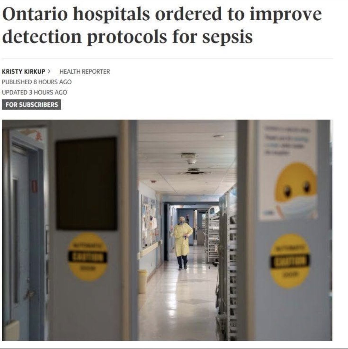 cmpcaron_caron's tweet photo. Ontario will be required by Ontario Health to establish protocols by March 2027 to identify and respond to #sepsis.
#AwarenessSavesLives #SepsisReform #RatiosMatter #sepsiskills @GovCanHealth @PublicHealthON @SepsisCanada
https://t.co/BzL2xzEqip https://t.co/94yYWdPzBm