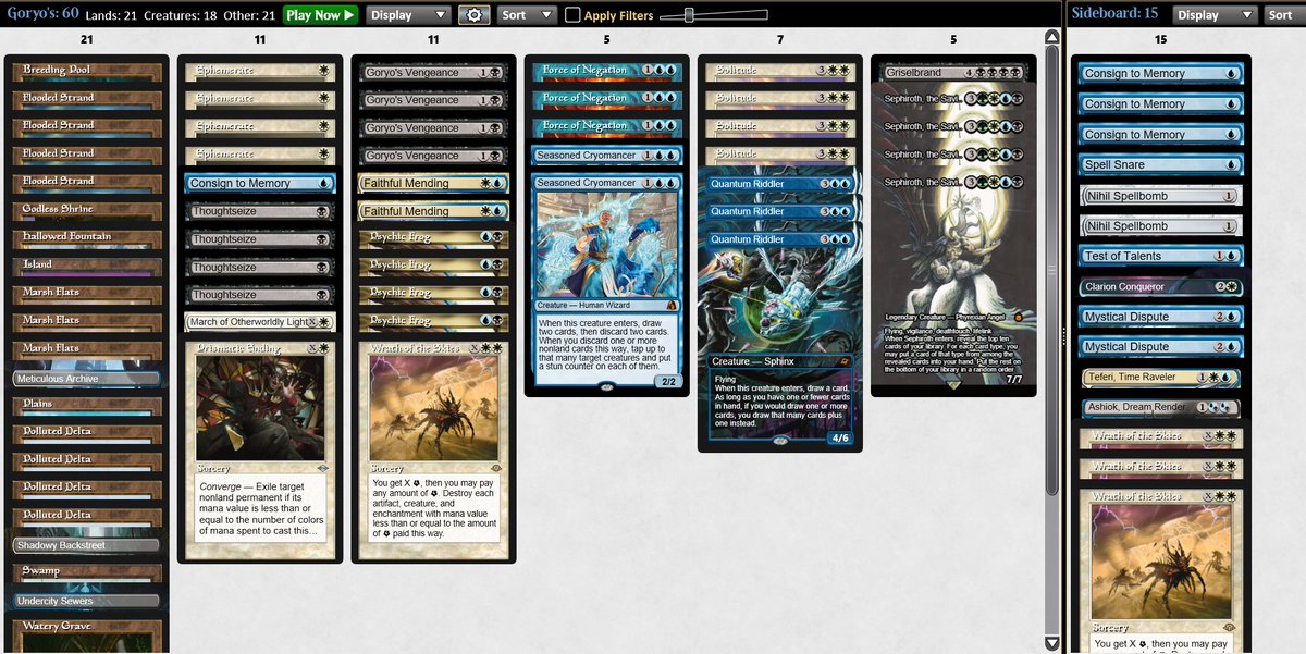 YungDingoMTG's tweet photo. 2nd in today's Challenge and 1st in Yesterday with Goryo's featuring Seasoned Cryomancer! Is it just glorified Champion of Wits? You be the judge =)

Most likely taking this to RC LA and will have a guide up this weekend on my @TryMetafy https://t.co/DAlMuPbuXP