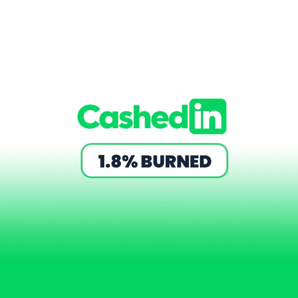 cashedinapp's tweet photo. We've burned 1.8% of $CASH using creator rewards, all of which will continue to be bought back and burned.

Fund anyone or any company on LinkedIn using CashedIn!

Help fund people around the world! https://t.co/zoM4mBzErB