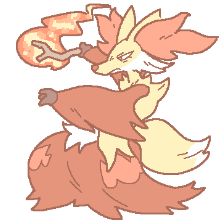 Thronebut's tweet photo. #655 delphox is only hindered by the fact that it doesnt have a cool big witch hat https://t.co/nIpiRyWLoF
