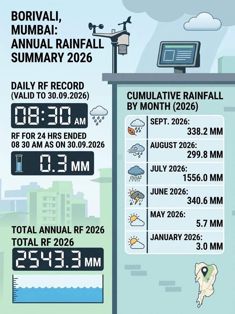 rajnilay's tweet photo. Borivali season rainfall 2024 2025 and 2026 .... https://t.co/eU4YhirRI4