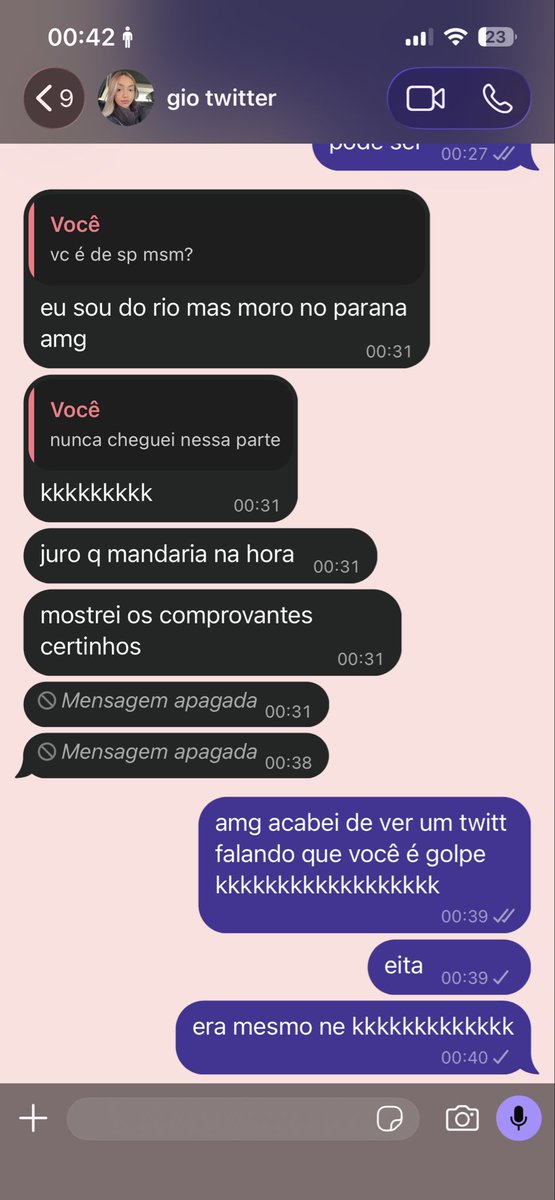 jjkluvsspjm's tweet photo. @kyongism @Cardosojuntaa @_giovanassilva ela tentou me dar golpe também! quando falei que vi era que golpe ela apagou todas as mensagens e me bloqueou https://t.co/Jqie3p8eFF