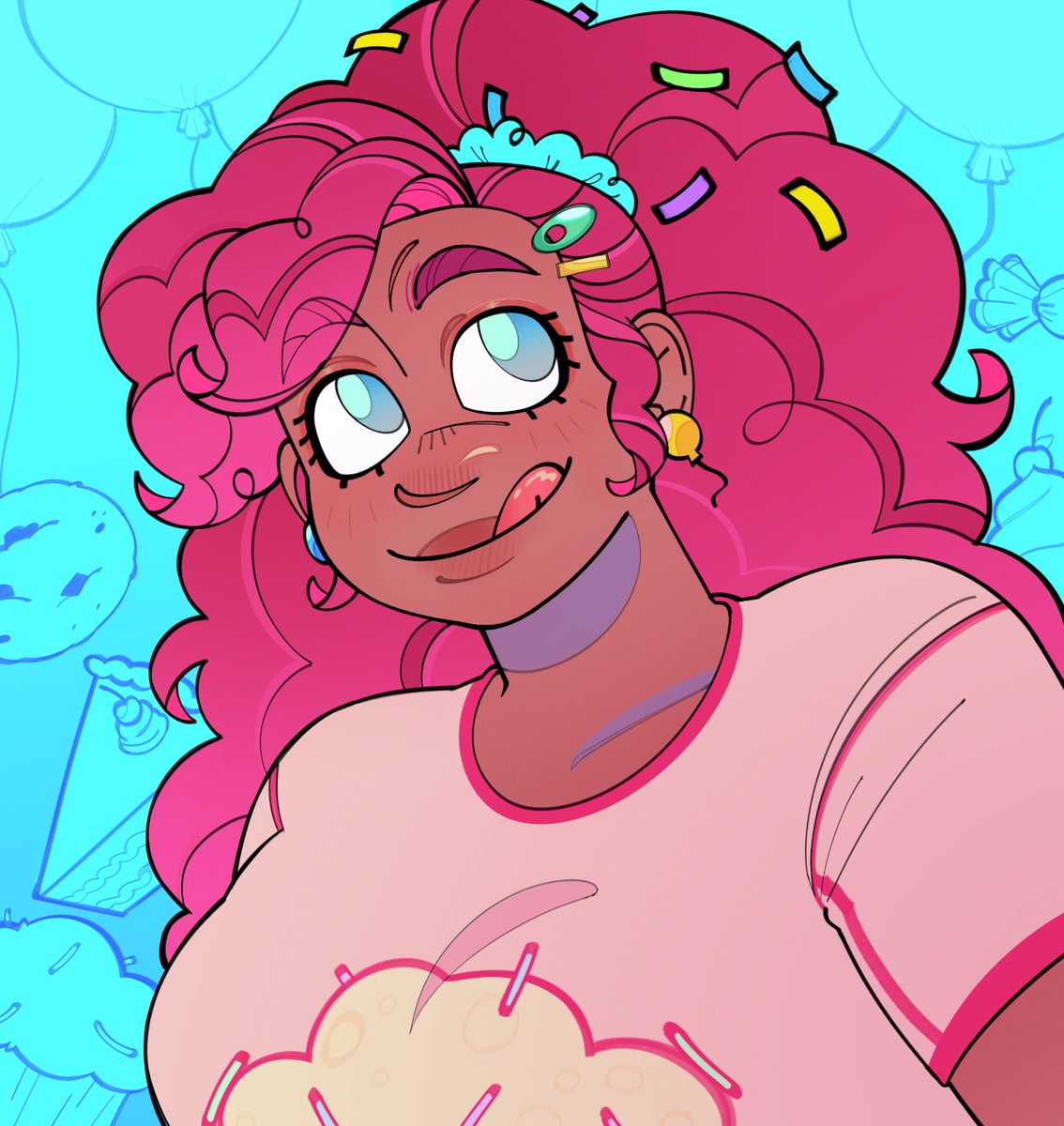 spoonyspinee's tweet photo. 🧁🎈.Been practicing my art style more and decided to draw my human design for Pinkie pie ! https://t.co/uZfedUyydD