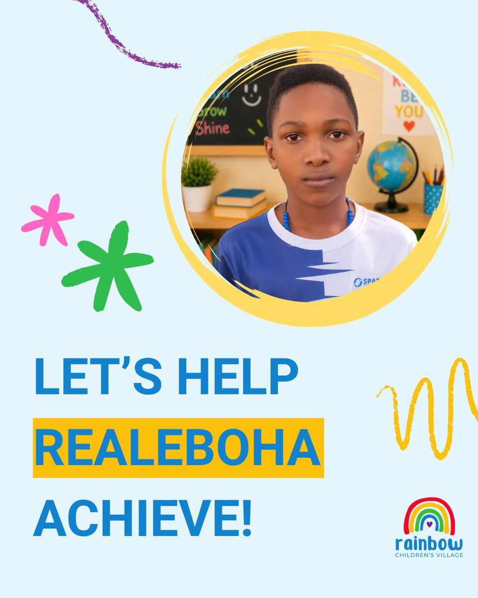 RainbowCV1's tweet photo. Just R13,600 to go to secure Realeboha's education! 📚✨ Every single donation goes directly toward making this happen for him. Can you help us close the gap today?

#educateachildfund #rainbowchildrensvillage #education #donatetoday https://t.co/sX3MLBjBb7