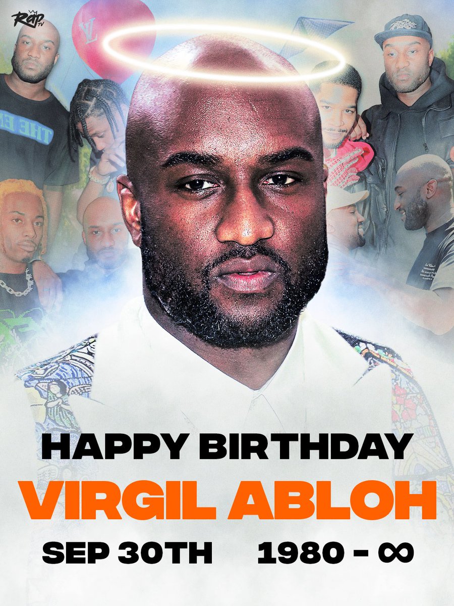 Rap's tweet photo. Happy Heavenly Birthday to Virgil Abloh‼️🕊️