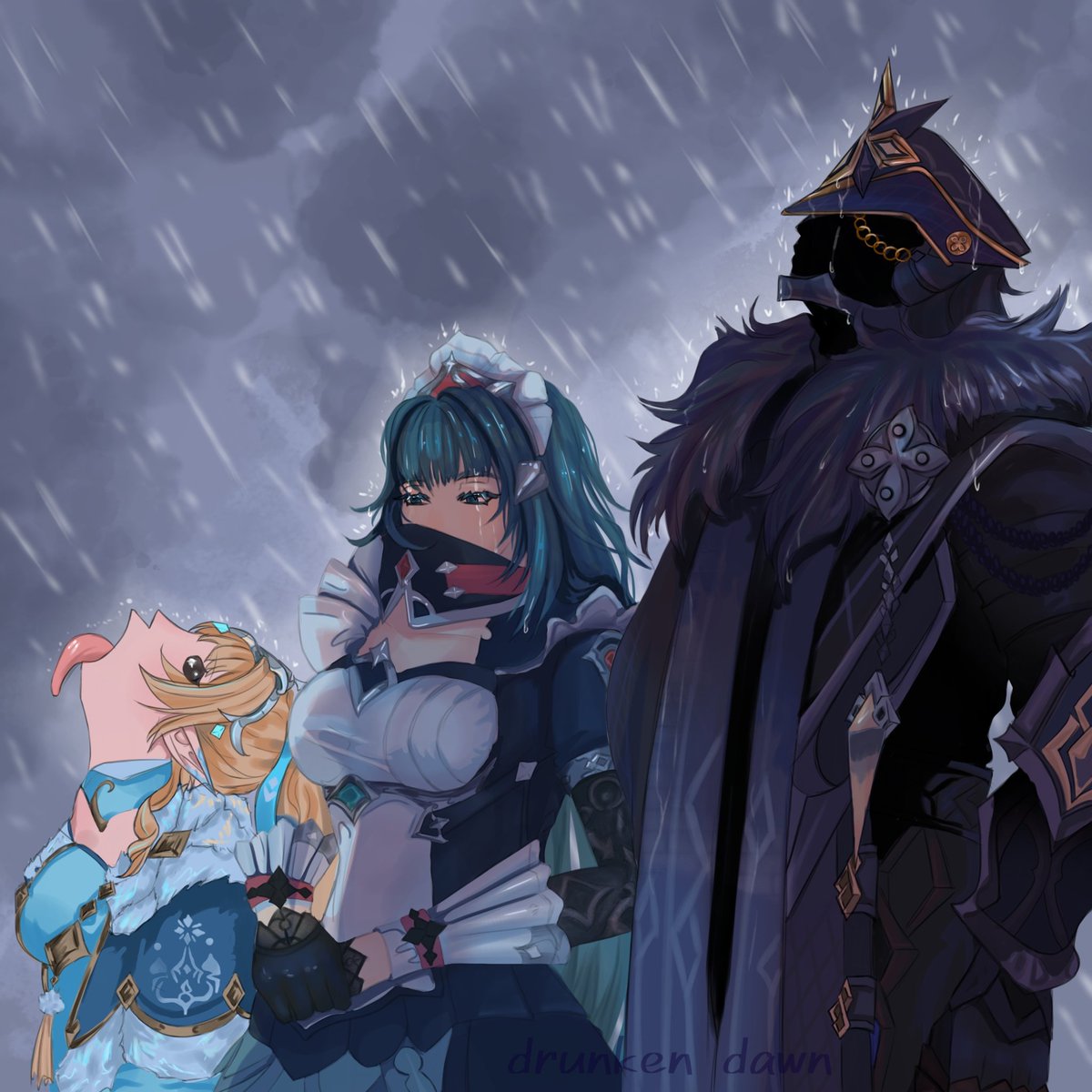 fikuszz's tweet photo. 🌧️

#Capitano #Vesna #Danica #digitalart #fanart #GenshinImpact https://t.co/gYH9dSEif7