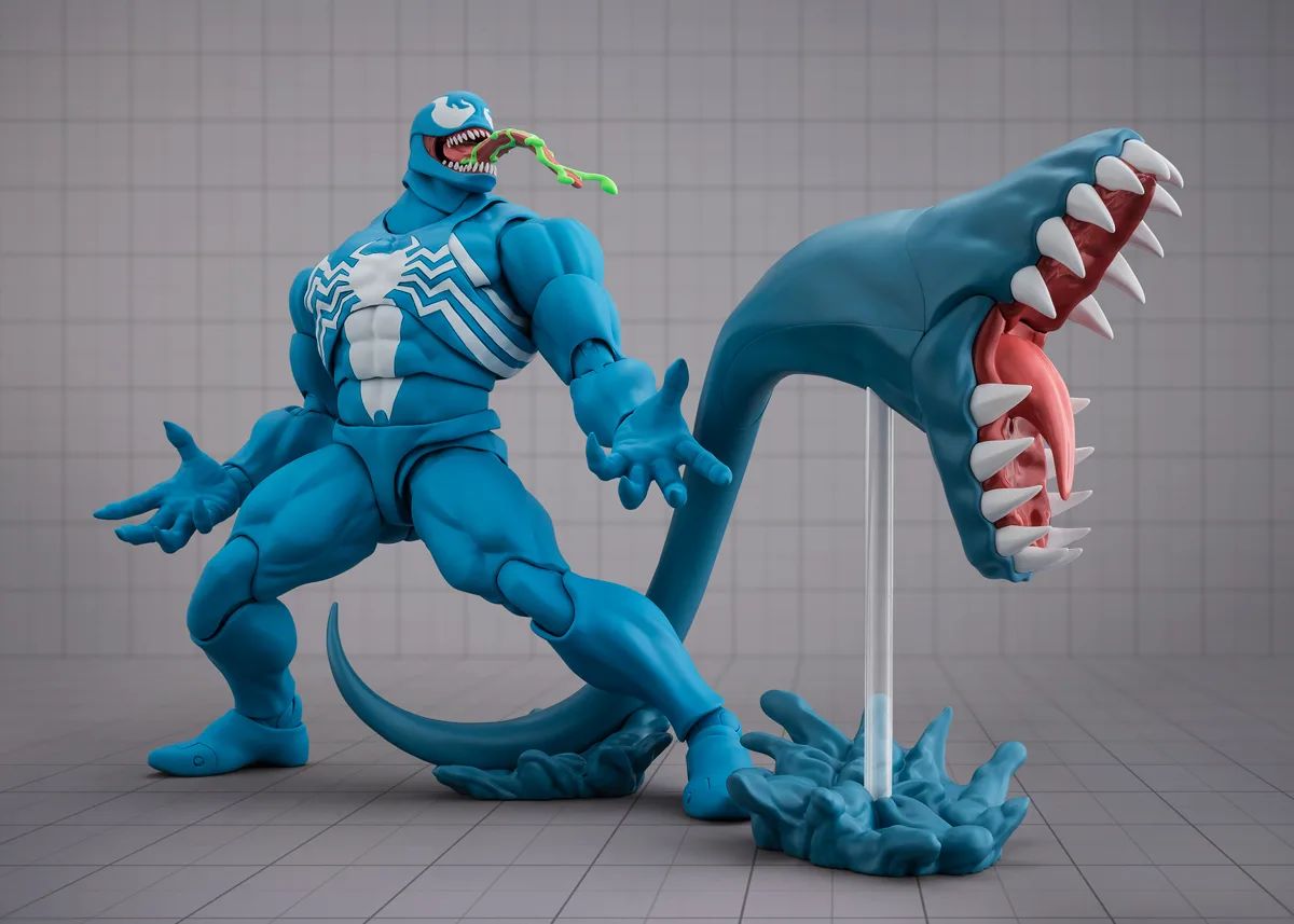 preterniadotcom's tweet photo. Bandai S.H.Figuarts Marvel Gamerverse Venom. Preorders open October 1st, ¥13,200 MSRP. https://t.co/ODTFWSsv6m