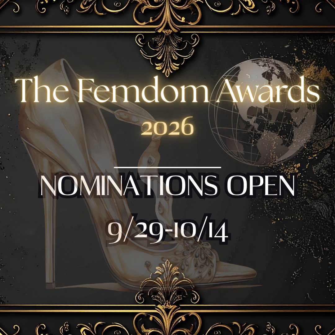 TheFemdomAwards's tweet photo. 🏆 2026 NOMINATIONS NOW OPEN! 🏆 

Submissions close on October 14 - Nominees announced on October 17! 

https://t.co/S7ZfMYdHDy https://t.co/K6b3swxmJr