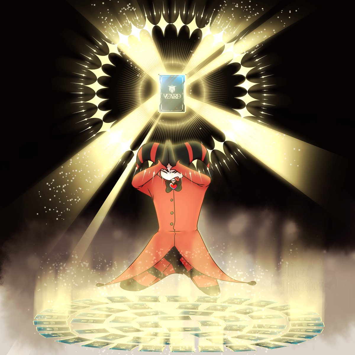 InferJester's tweet photo. It's time for a wonderful card opening stream of the new 4th set of Vcard: Fractured Paradox! Let's all collectively hope I get a god card!! https://t.co/jcZXZLg9xU https://t.co/tefsolfSPd