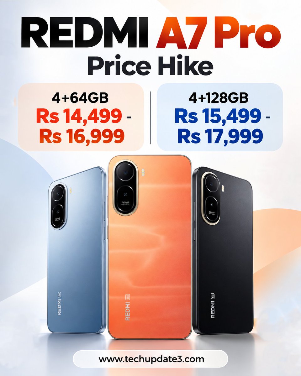 Techupdate3's tweet photo. REDMI A7 Pro Price Hike https://t.co/FYmsfn4WqP https://t.co/NFpYwAMtzu
