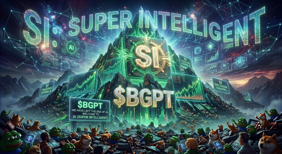 BrokeGPTgn's tweet photo. AI? Trump says that name is outdated! 🔄
​Trump proposed replacing "AI" with "Super Intelligence" (SI) to match its true power! We are no longer just in the AI era—we've evolved.  
​$BGPT is leading this SI revolution on Solana! 🚀💥
​Is SI the future? 🧠
​#Solana #Crypto #Trump https://t.co/yqI5y6FEiM