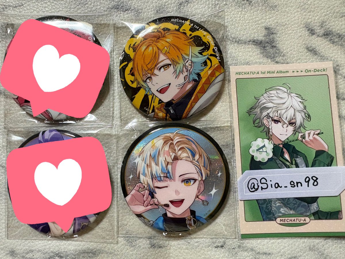 Sia_sn98's tweet photo. 【 交換】にじさんじ MECHATU-A Oriens オリエンス Dytica ディティカ 1st LIVE "Over Drive!"  缶バッジ

譲）画像1枚目

求）画像2枚目(同種希望)

郵送希望📮
大阪での手渡しも対応可能です。

1点からお取引可能ですので、
検索からお気軽にお声かけください！🌼 https://t.co/u6ry0F0YYW