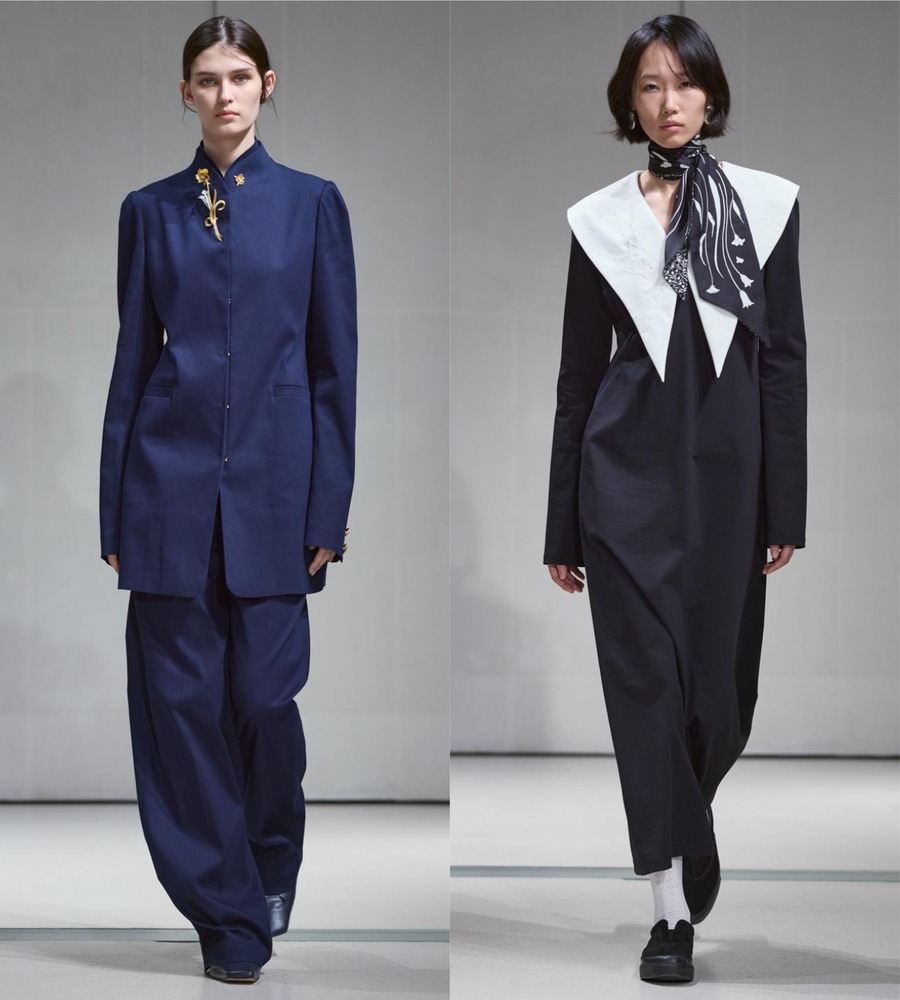 FashionPressJP's tweet photo. マメ クロゴウチ 2027年春夏コレクション - “制服”をエレガントな大人のワードローブに - https://t.co/TrQDuk3kbN https://t.co/j4c5L1yTbo