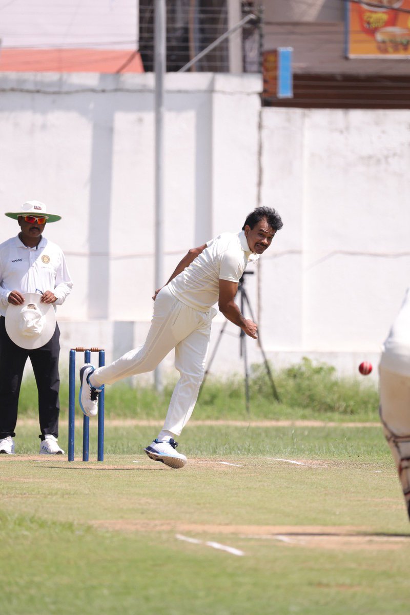 CVAnandIPS's tweet photo. The HCA has started live telecasts of all the one day matches played apart from the two dayers and 3 dayers which was being done previously, mainly to overcome allegations of tampering and manipulation of scores and wickets. That’s how our Sunday leagues are coming live on you tube and I am perhaps for the first time in 45 years since I started playing league cricket , am able to watch recordings of my own batting and bowling . It’s great fun ! 

This Sundays match of Secunderabad club was against Mayura CC. They batted first and I bowled 6 overs and after a long time , got some wickets - 4 
Chasing 145 , we sent in our youngsters in the team to chase the target and they finished it off losing 6 wickets.
#Cricket