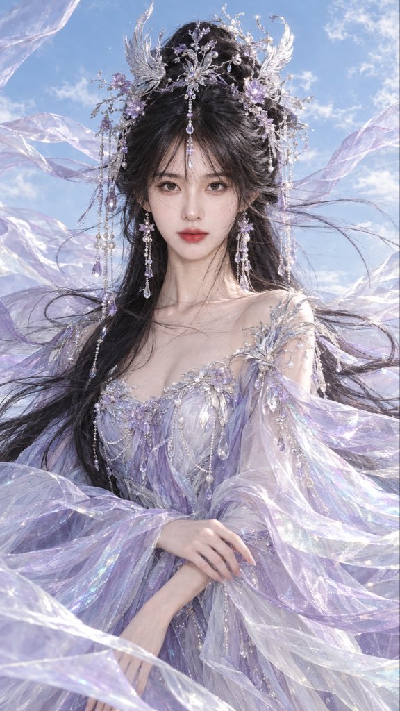 Dandaforfunoob's tweet photo. 白衣胜雪，仙气飘飘，宛若从画中走来的古风美人✨ A fairy in white, straight out of a Chinese fantasy. #古风美女 #汉服 #ChineseBeauty #汉服写真 https://t.co/xxTjknlElj