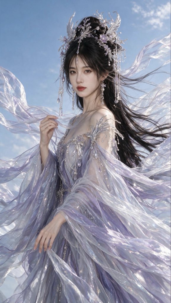 Dandaforfunoob's tweet photo. 白衣胜雪，仙气飘飘，宛若从画中走来的古风美人✨ A fairy in white, straight out of a Chinese fantasy. #古风美女 #汉服 #ChineseBeauty #汉服写真 https://t.co/xxTjknlElj