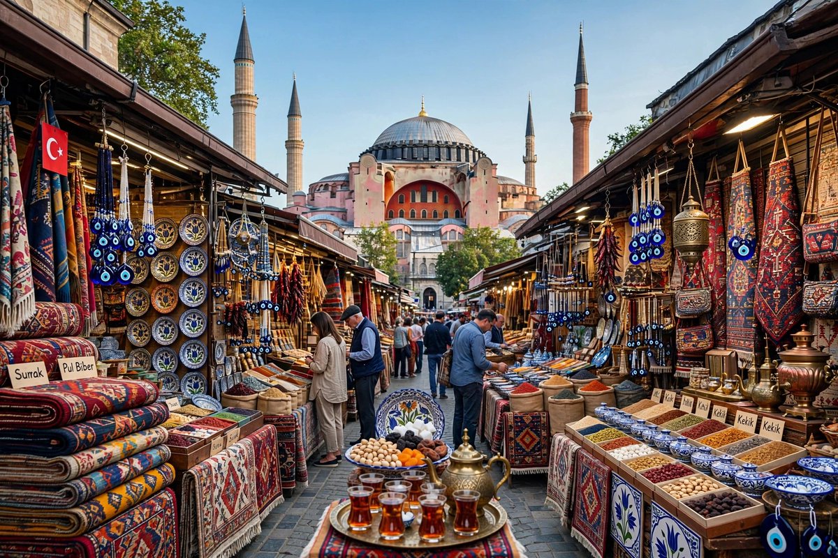 DreamyNooks's tweet photo. Colors of Turkey 🇹🇷✨

From the Grand Bazaar to Hagia Sophia - where history meets culture.
Turkish tea, evil eyes, carpets, spices &amp; endless stories.

Every corner tells a tale! 🧿🫖

#turkeyculture #istanbul #grandbazaar #hagiasophia #turkishtea #evileye #turkeytravel https://t.co/VeATOFrCCO
