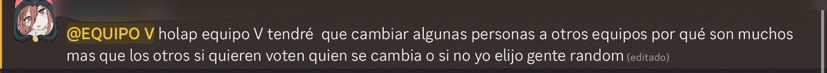 donalds63137's tweet photo. Ahora si, sigue lo de la manipulación de reglas, en ningún momento se mencionó que había una cantidad maxima de miembros en cada equipo, y solo debido a que aquí estaba el integrante, cambiaron las reglas y nos obligaron a sacar A LA MITAD DEL EQUIPO solo por que les dio la gana https://t.co/oYYn2CvUu6
