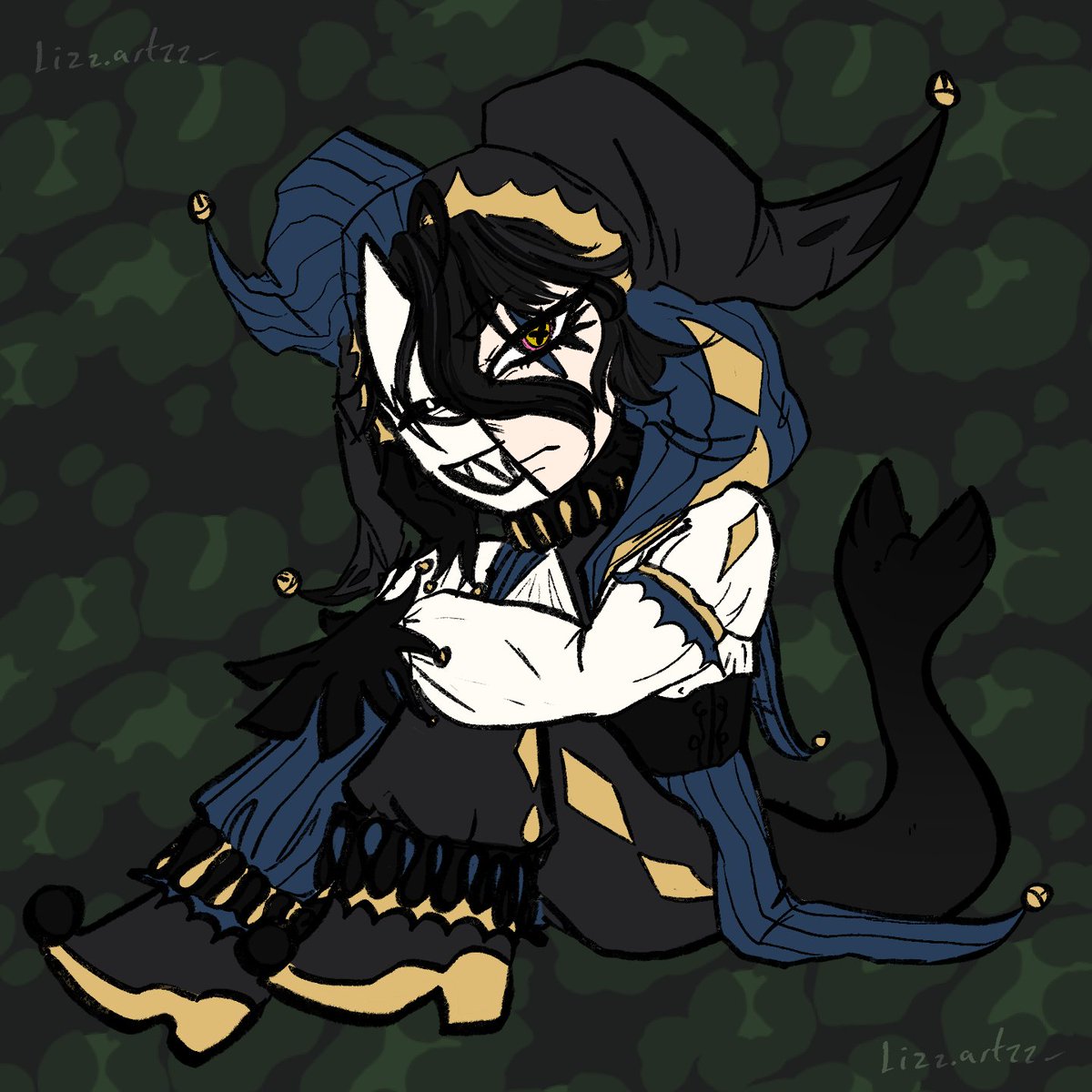 moriuriii's tweet photo. This art was from a little while ago but I cant believe I forgot I drew my sona as a human and a jester 😭
#oldart https://t.co/DDQNeLhlek