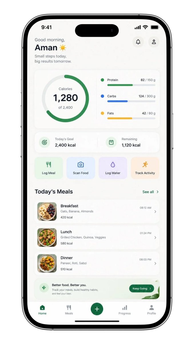 amansaini_11's tweet photo. Calorie Tracker Home Screen.
AI slop vs Clean, Which one is better? https://t.co/TJWMFNbjRp