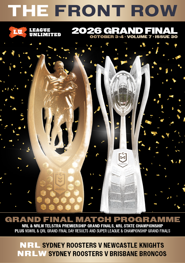 LeagueUnlimited's tweet photo. HERE IT IS π₯ NRL & NRLW GRAND FINAL PROGRAMME π
Download or read our exclusive, FREE online match programme - The Front Row - for this weekend's Grand Final Day.
Detailed insights on the big one from our incredible contributors π https://t.co/99XsSpEa9Q https://t.co/L5uQlKzUwt