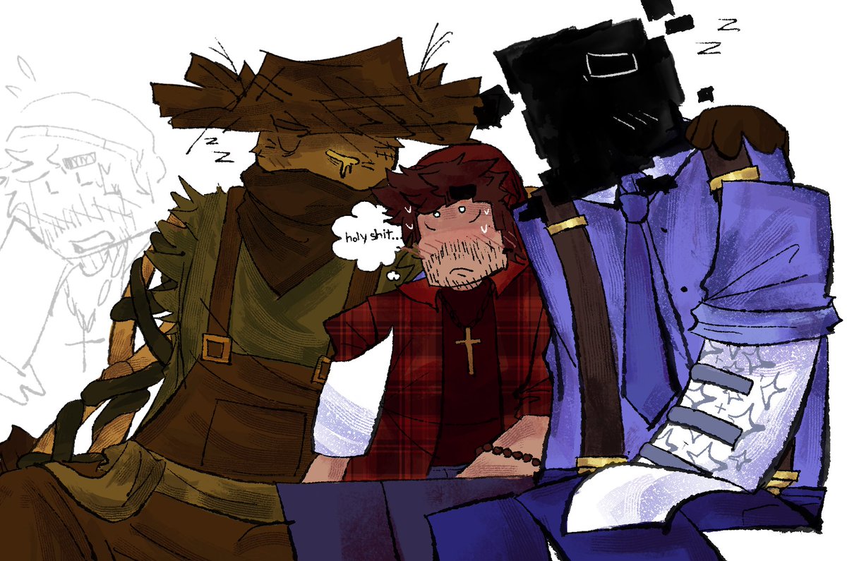 devestoevil_ceo's tweet photo. Someone told me to draw honcho x doorsman x groundskeeper polycule so here you go😅
#doors #doorsroblox #robloxdoors https://t.co/ck4WmEGuqg